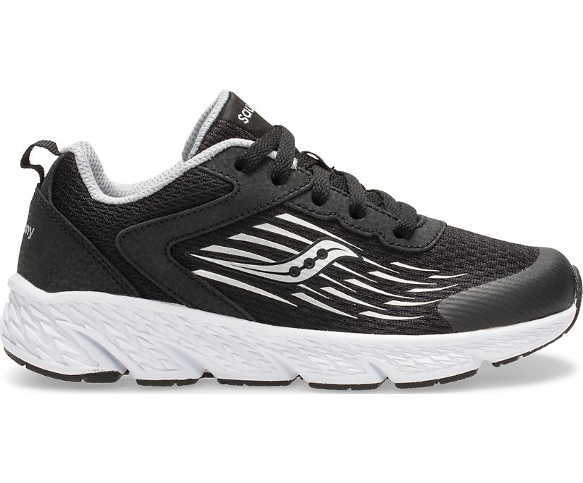 Saucony Wind Lace Kids' Sneakers Black | Canada 767DFMN